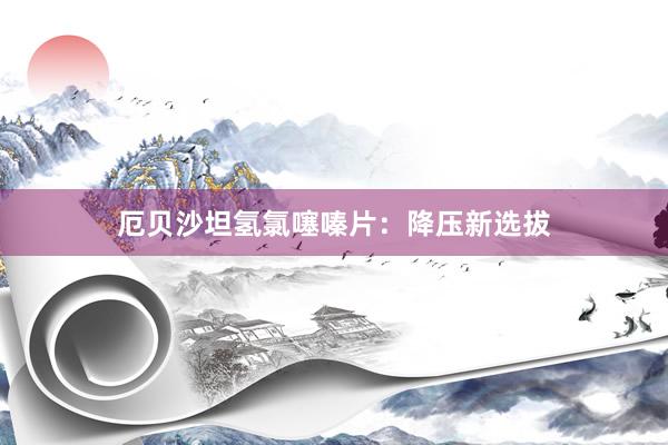 厄贝沙坦氢氯噻嗪片：降压新选拔
